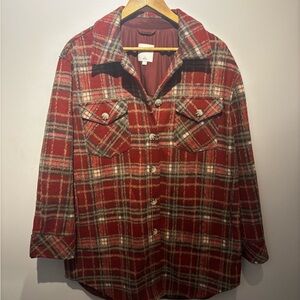 Gentle Fawn Red Plaid Utility Jacket